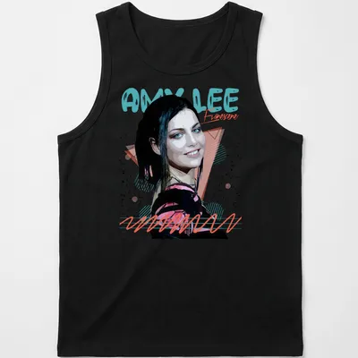 Retro fan t-shirt featuring Amy Lee's name in nostalgic colors — printed on a tank top
