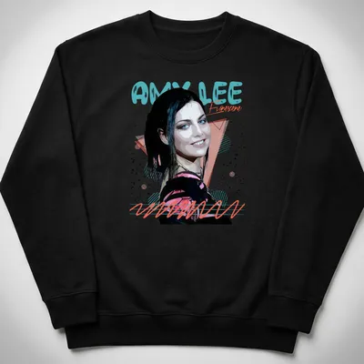 Retro fan t-shirt featuring Amy Lee's name in nostalgic colors — printed on a unisex sweatshirt