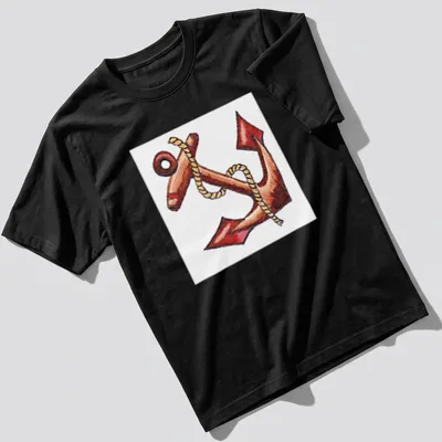 Illustration of an anchor entwined with rope in warm colors.