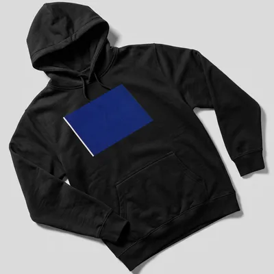 Solid blue T-shirt with a minimalist design showcasing a bold color. — printed on a unisex hoodie