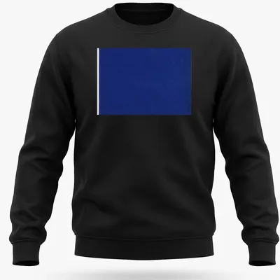 Solid blue T-shirt with a minimalist design showcasing a bold color. — printed on a unisex sweatshirt