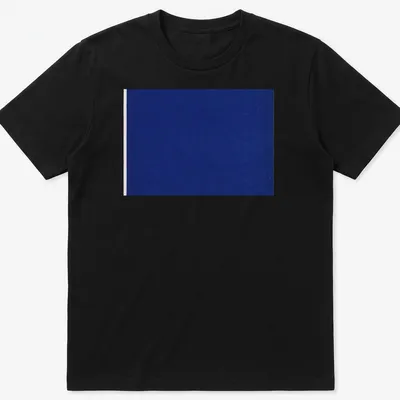 Solid blue T-shirt with a minimalist design showcasing a bold color.