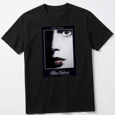 Artistic portrait t-shirt featuring Blue Velvet and David Lynch's name