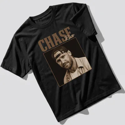 Vintage sepia Chase Rice t-shirt with brown and beige colors