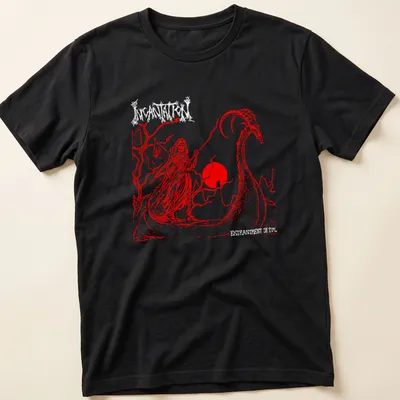 Grim Reaper silhouette against a bold red sun in a minimalist style
