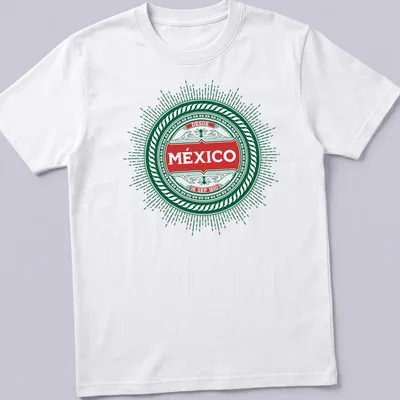 Vintage style t-shirt featuring the text 'DESDE MéXICO 16 SEP 1810' with a patriotic emblem.