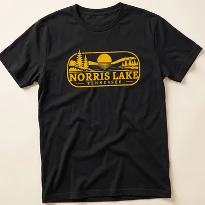 Vintage-style Norris Lake Tennessee t-shirt with nostalgic design elements