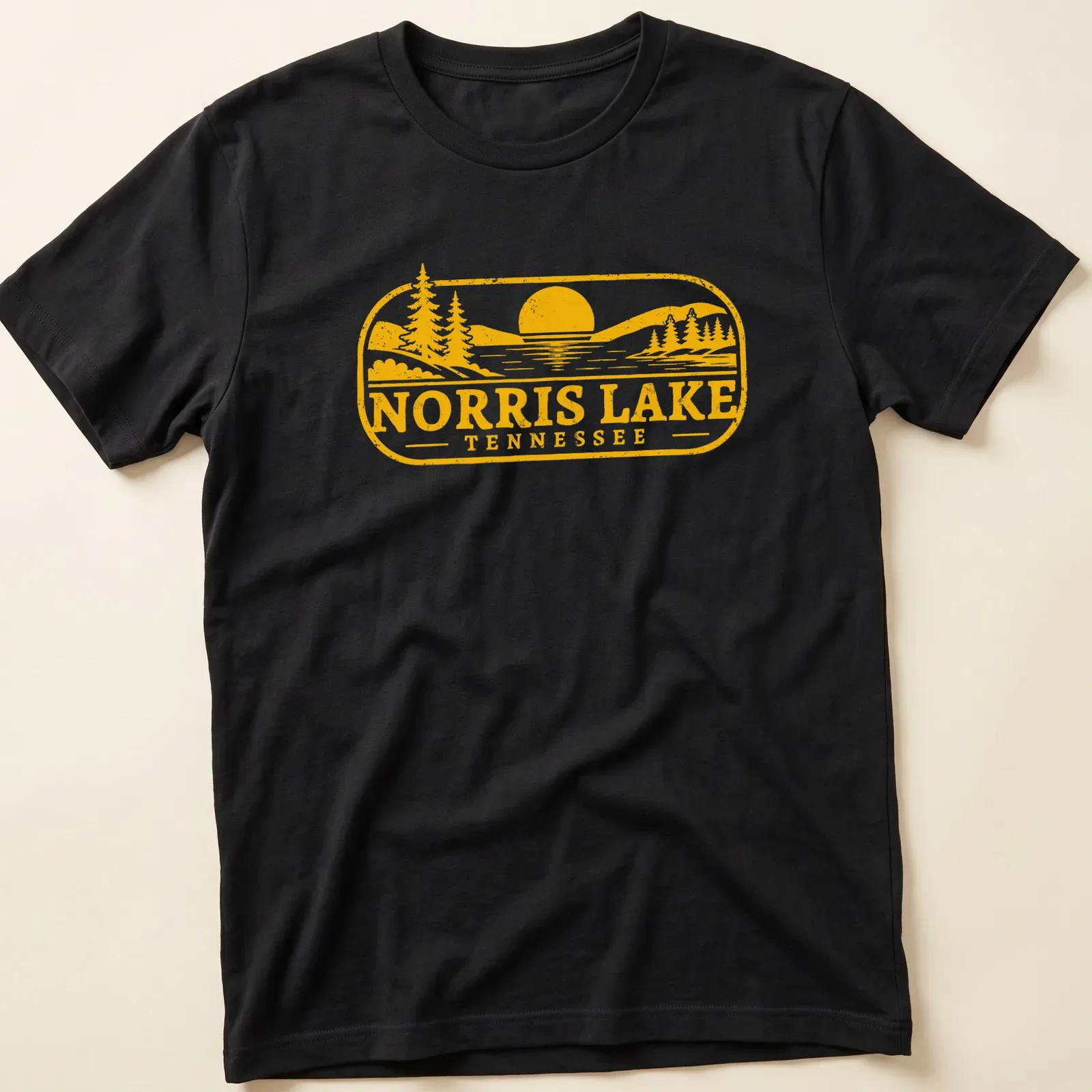 Vintage-style Norris Lake Tennessee t-shirt with nostalgic design elements — printed on a unisex t-shirt
