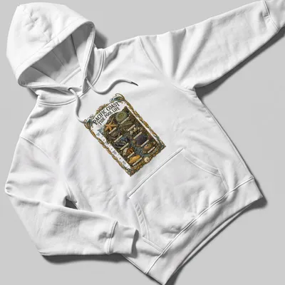 Illustration of tide pool marine life with vibrant colors and detailed design — printed on a unisex hoodie