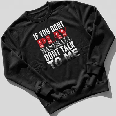 Bold retro Play t-shirt with red text and star motifs — printed on a unisex sweatshirt