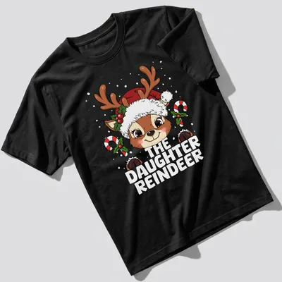 Cute cartoon reindeer design with festive colors for Christmas