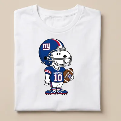 Cartoon Snoopy with 'Giants 10' printed in blue, red, and white colors
