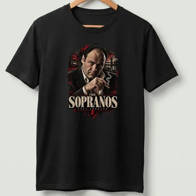 Vintage art print featuring Tony Soprano with text from The Sopranos.