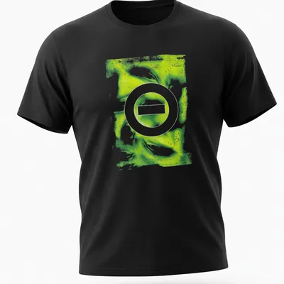 Type O Negative logo on a colorful abstract background in green, yellow, and white.